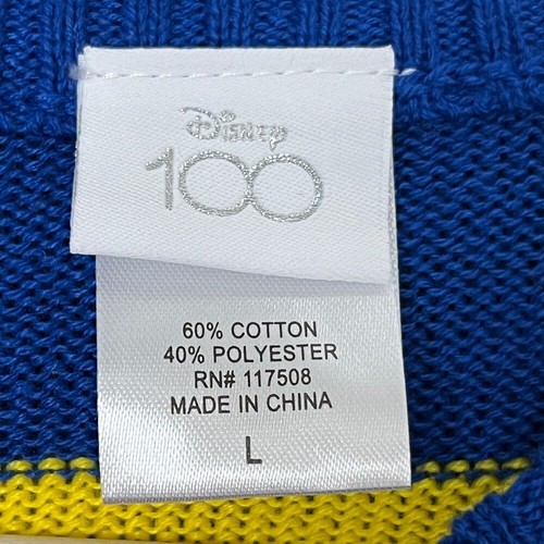 Disney 100 Mickey Mouse Retro Re-Imagined Striped Pullover Sweater (Large - Picture 5 of 6