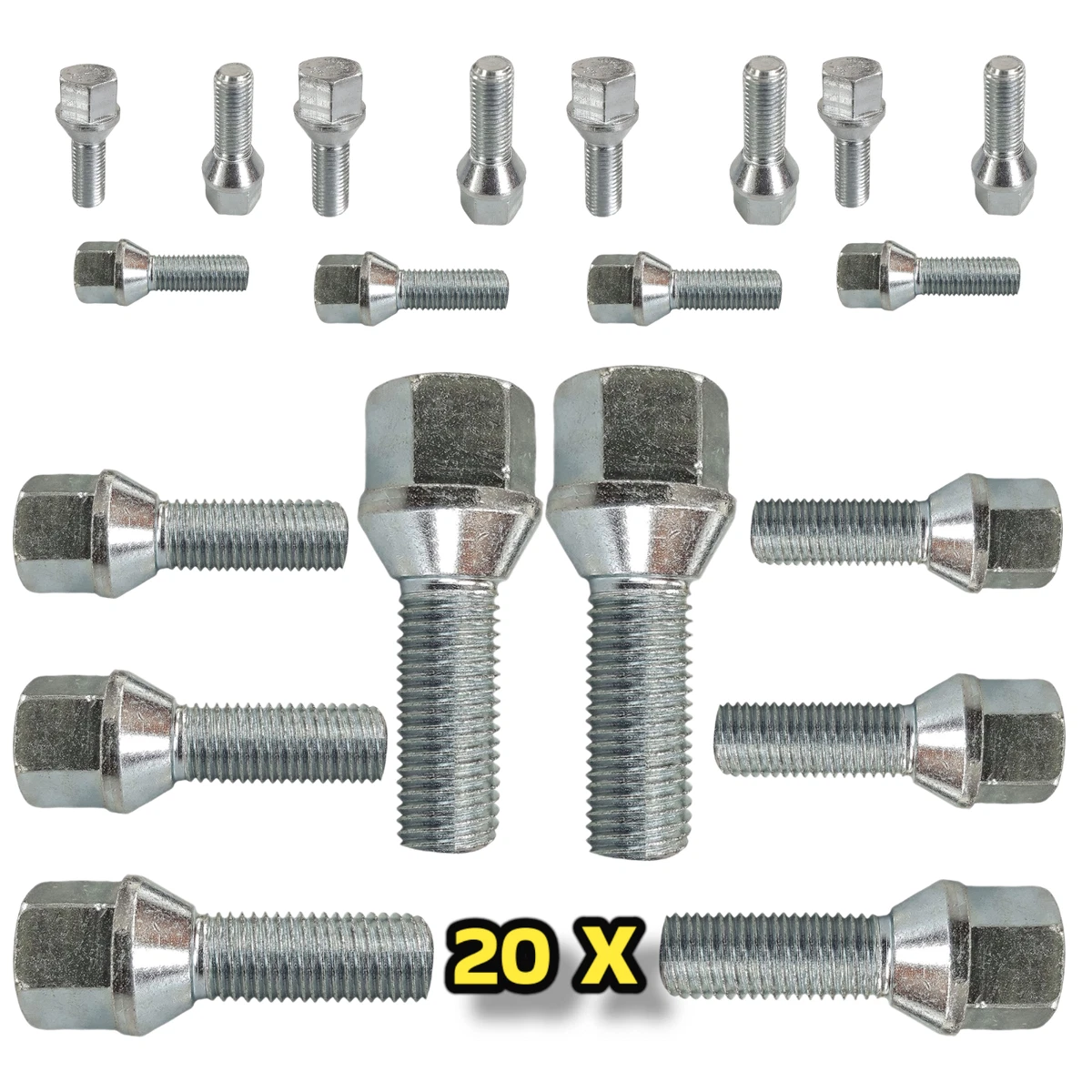 Kit Dadi Per Bulloni Ruota Mercedes – Trattamento Termico, Antiruggine, Numero OE 0009907607