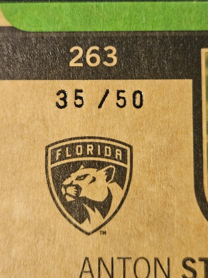 21-22 O-Pee-Chee Anton Stralman 🌈🌈🌈  Neon Green Border Variant #/50  - Image 3 of 3