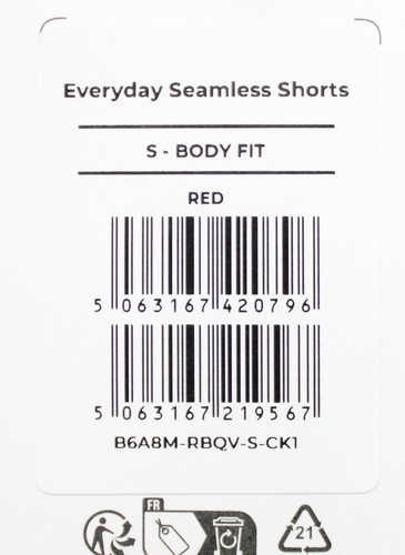 Gymshark Women's Everyday Seamless High Waisted Shorts AP2 Red Small NWT - Picture 6 of 6