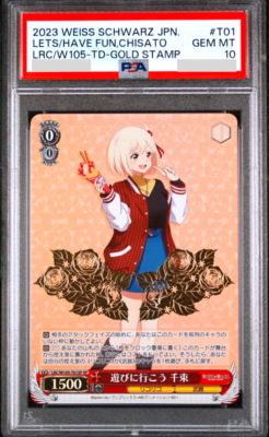 PSA10 Weiss Schwarz Lycoris Recoil Chisato Gold Stamp LRC/W105 T01
