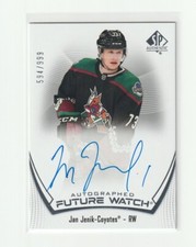 JAN JENIK 2021 SP Authentic Hockey Future Watch AUTO 594/999 #127 COYOTES
