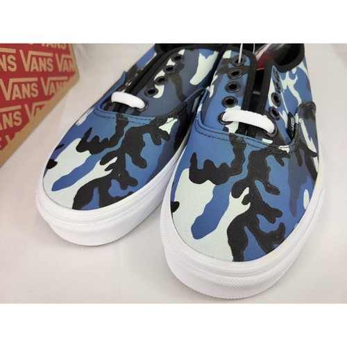 Vans Authentic Pop Camo Womens 8 Youth 6.5Y Blue Black Shoes Sneakers 500714 - Picture 4 of 11