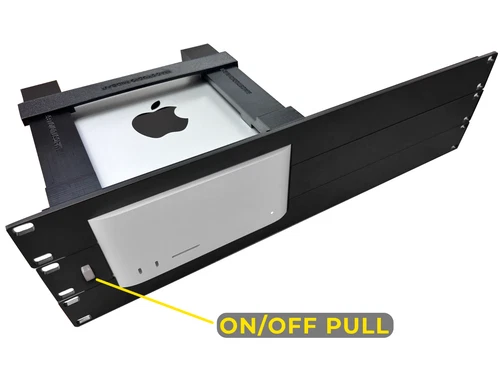 Rack mount for apple mac studio with remote on/off button - add 2.nd device