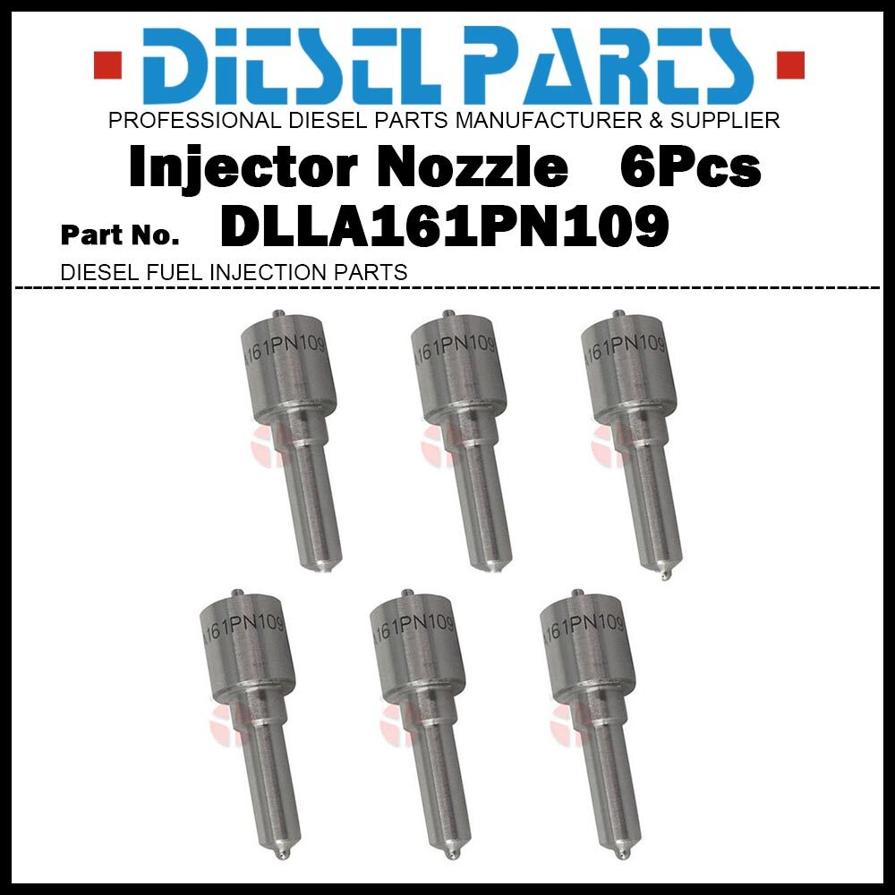 6x Fuel Injector Nozzle DLLA161PN109 for ISUZU 6HE1 6HH1 105118