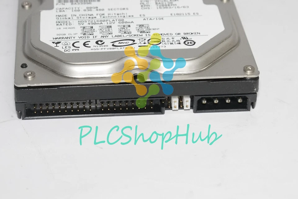 1P HITACHI 0Y30003 80GB IDE 7200RPM 3.5" Internal Hard Drive - HDS721680PLAT80 - Image 4 of 4