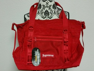supreme red tote bag