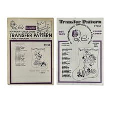 Pretty Punch Hot Iron Transfer Pattern For Punch Embroidery Christmas Stocking