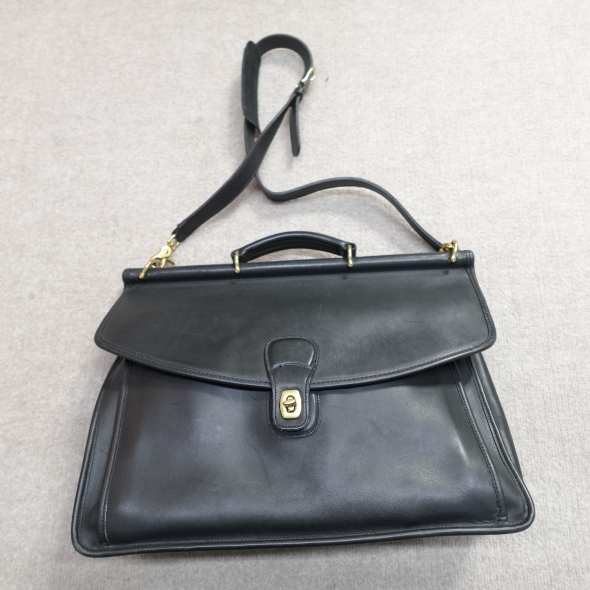 Vintage Coach Leather Messenger Laptop Briefcase Bag 5266 Beekman