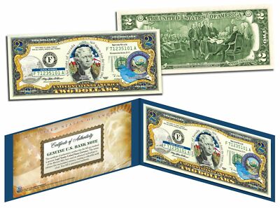 Nevada State $2 Bill - Genuine Legal Tender U.S. Currency With Protective Folio