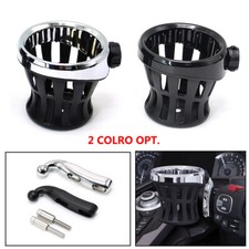 Handlebar Cup Holder Drink W Mesh Basket Mount For Honda Goldwing Gl1800 Chrome