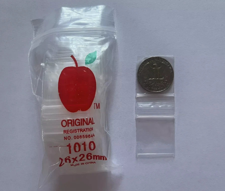 Original Apple Brand Baggies Bags 1" x 1"  (1000 ct) – PREMIUM THICKNESS UPGRADE - Image 3 of 3