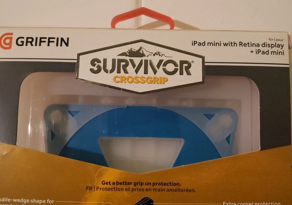 Griffin Clear/Blue Survivor CrossGrip Silicone Case for iPad mini - Image 4 of 4
