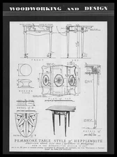 1938 Pembroke Table Style Of Hepplewhite Museum Of Modern Art Diagram Print Ad
