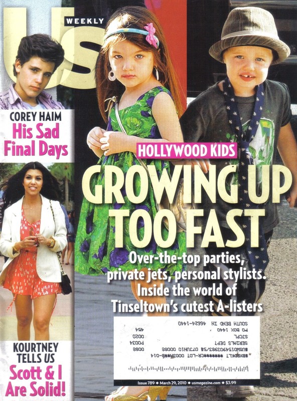 US WEEKLY MAGAZINE 3-29-10 COREY HAIM, KOURTNEY KARDASHIAN