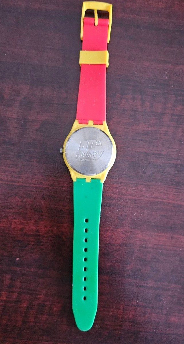 M&M 50th Birthday Watch 35mm Japanese Quartz 1990- Works: Battery