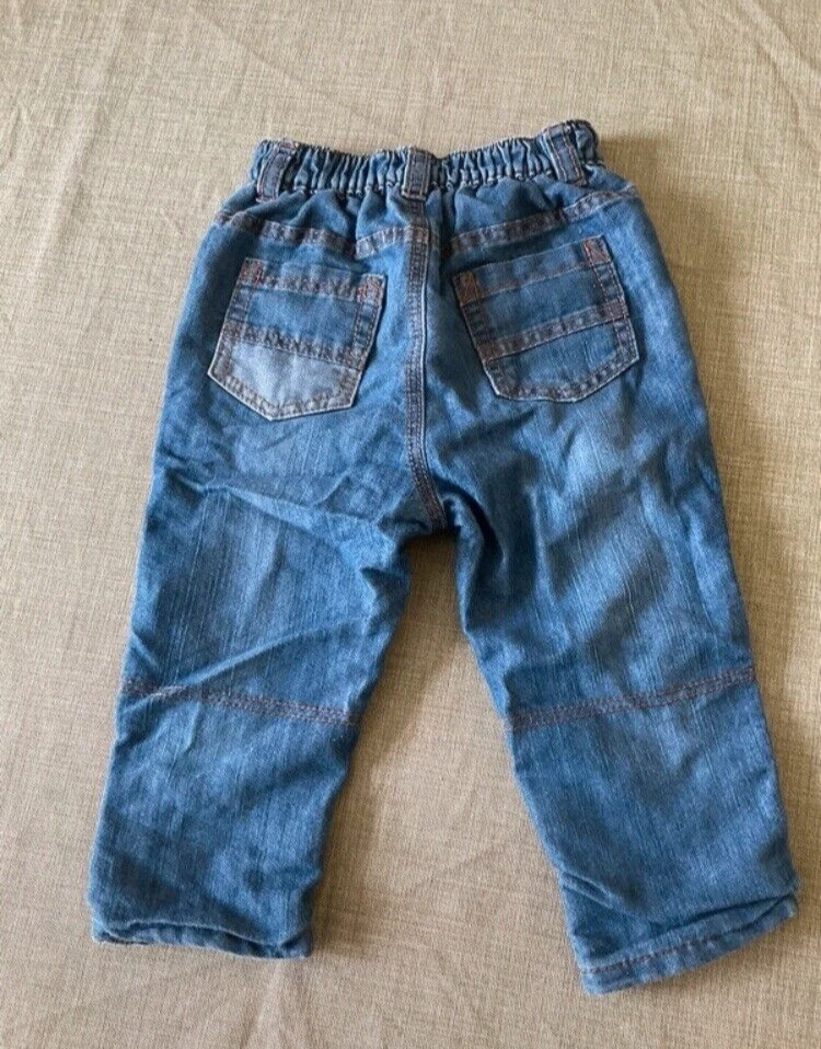 Preciosos pantalones de mezclilla azules de 12-18 meses Foto 2 de 3
