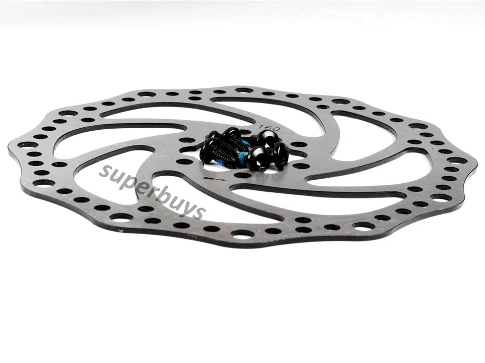 Rotor de freno de disco para bicicleta 160 mm 6 pernos universal bicicleta de montaña MTB bicicleta de carretera Foto 2 de 4