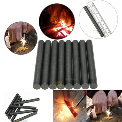 8x Ferro Rod 5/16''x3.15'' Flint Steel Long Fire Lighter Starter Magnesium Surviva