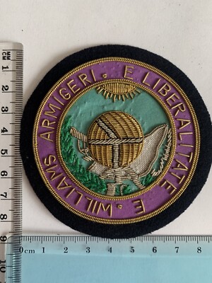 Seltene Williams College E. Williams Armigeri. E Liberalitate Bullion Wire Badge