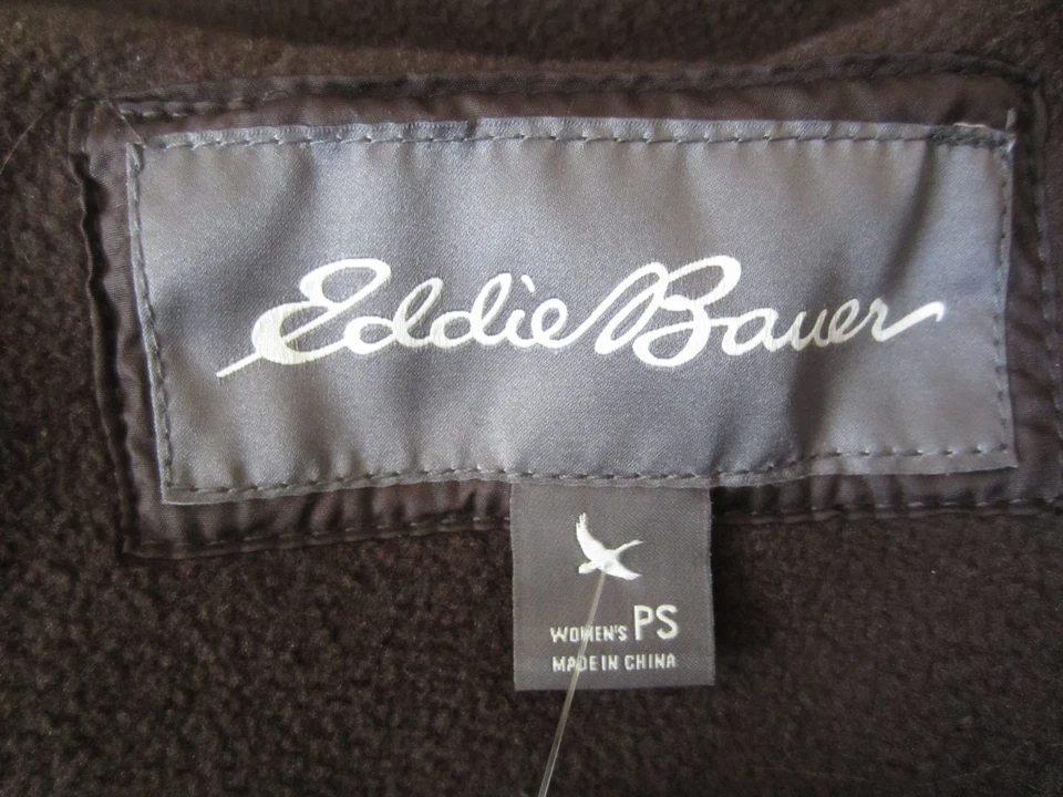 Abrigo Parka Eddie Bauer Mujer 650 Relleno Lona Marrón Cacao Talla Pequeña PS Foto 3 de 4
