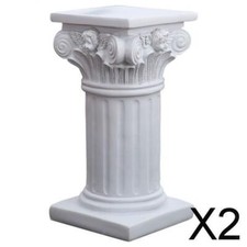 2X Colonna Romana Statua Piedistallo Candeliere Stand Scultura Disposizione Del