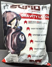 LockeyUSA Sumo SGL-DS Double Sided Gravity Gate Latch Keyed Alike Black Sealed