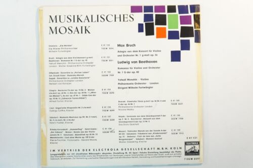 Musikalisches Mosaik Yehudi Menuhin Bruch Beethoven Electrola 7EGW8597 B4346 - Bild 2 von 2