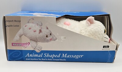 Huggable Plush Cat Kitten Animal Shaped Therapeutic Massager Battery  Operated