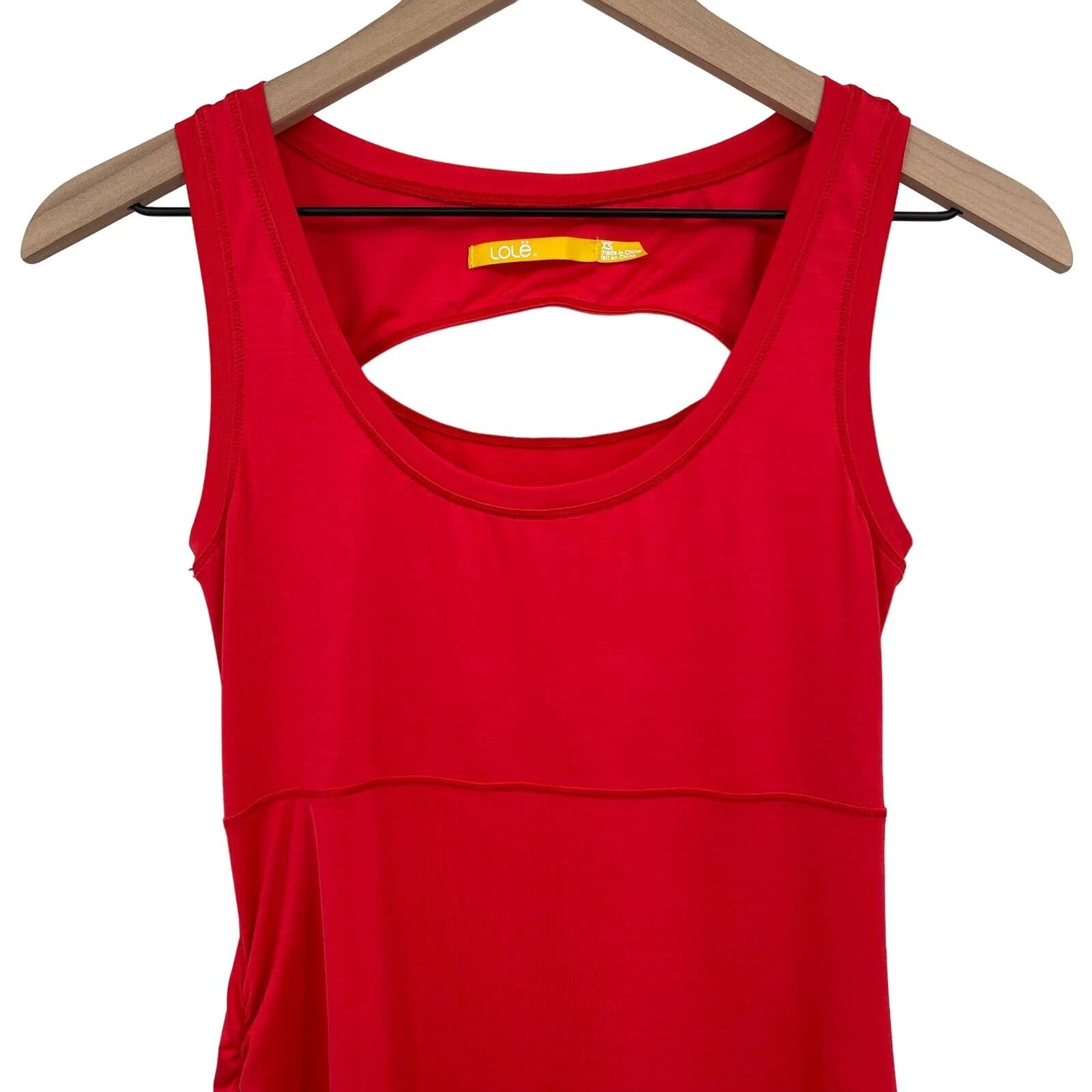 lole sleeveless ruched asymmetric athletic tennis golf 
