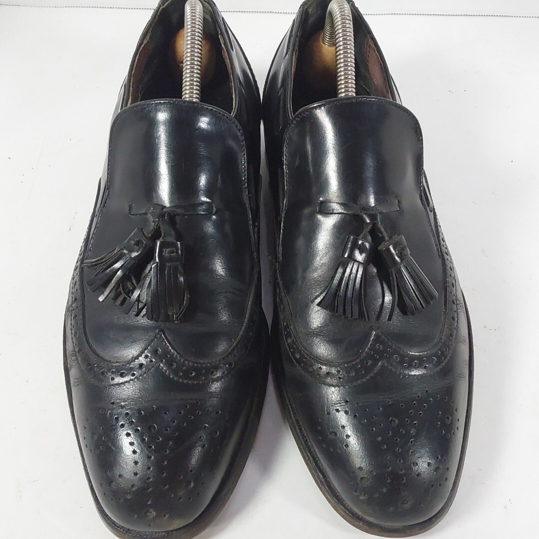 (2025) Stafford Executive Black Leather Tassel Wingtip Loafers, Size: 9 Stafford Men main image 4