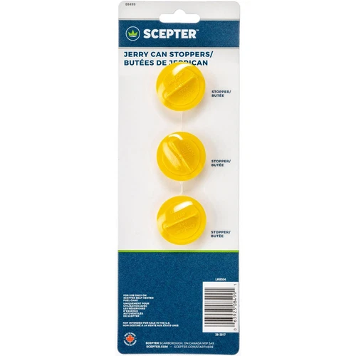 Scepter Jerry Can Stopper Set 3pc compatible with Scepter Fuel Cans Only