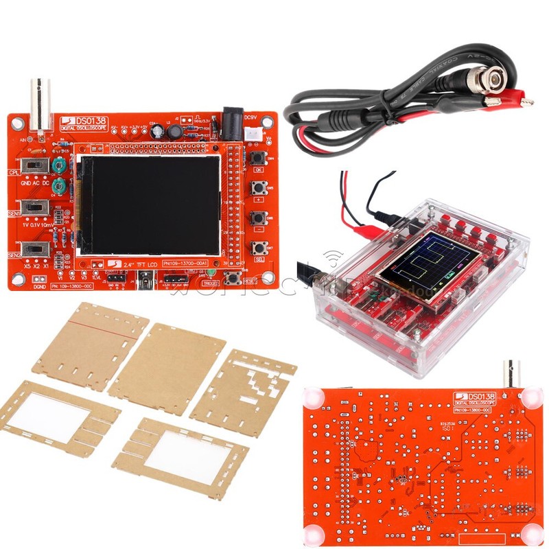 2.4" TFT DSO138 Digital Oscilloscope (1Msps) + Probe B1 Fully Welded Assembled
