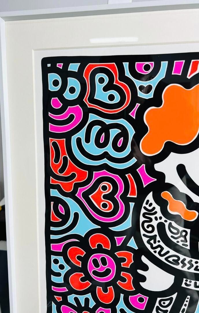 Mr Doodle Doodle Hug Silkscreen Edition Autographed Framed
