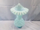 Fenton Powder Blue Overlay Cased Glass Jacqueline Jack in the Pulpit Vase