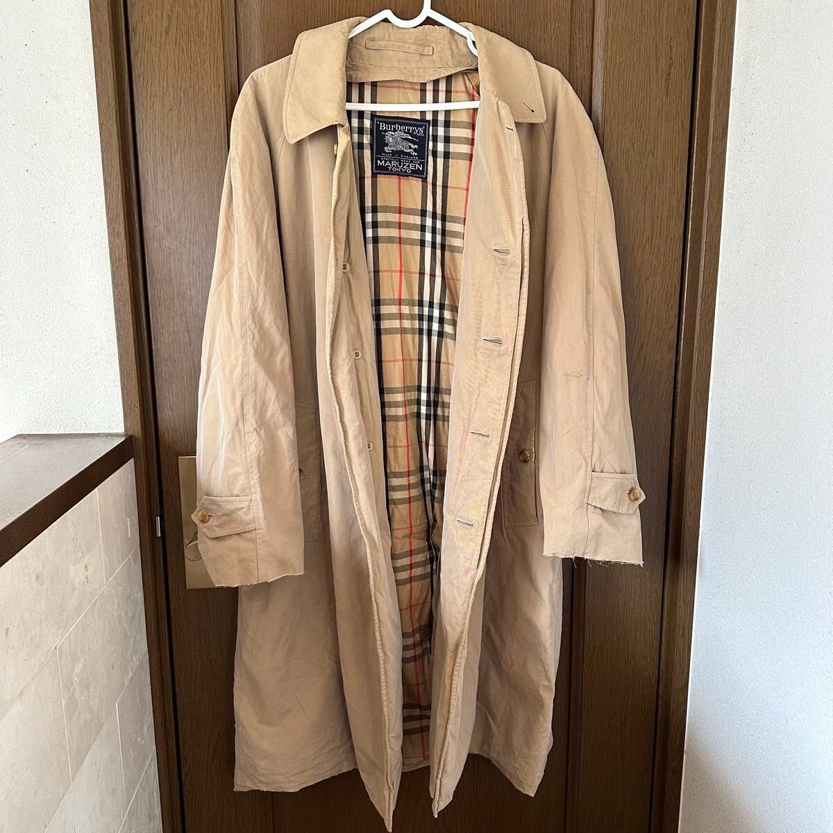 Burberry Vintage Trench Coat Outerwear casual check simple
