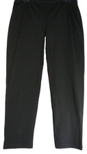 NEW Eileen Fisher Organic Cotton Ankle Slit Pants in Black - size S  P3693