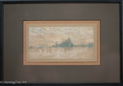 Antique James Whistler Lithograph Sunset Venice Italy 1905 by The Studio, London