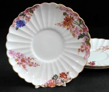 Spode Chelsea Garden Mustard Trim Lot of 3 Cream Soup Saucers NO BOWLS R9781