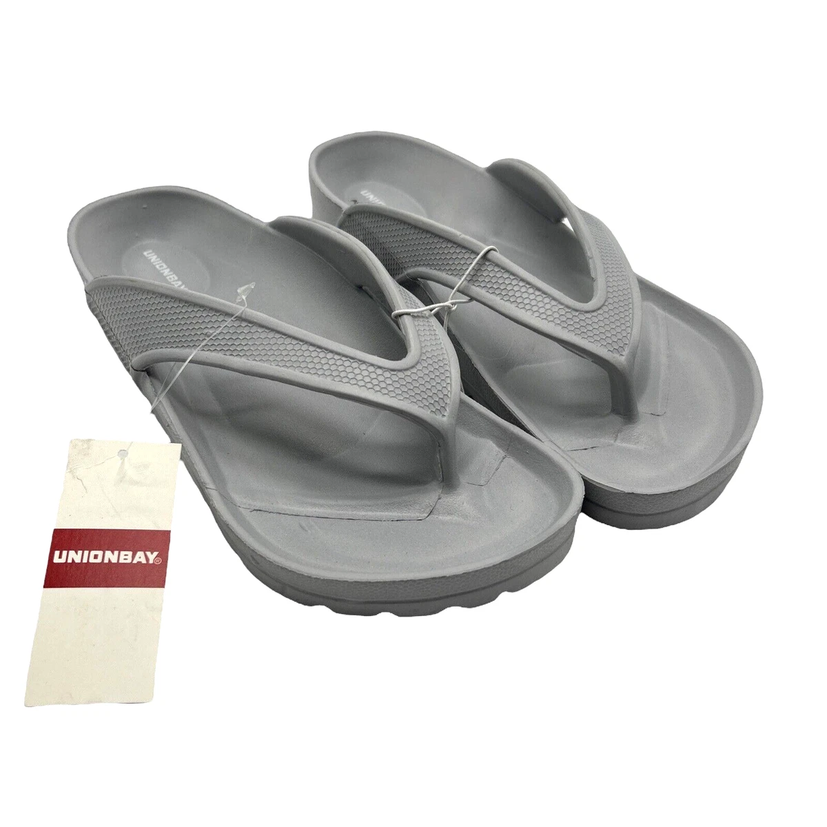 Union Bay Breezy Foam Flip Flop Sandals Light Gray Women s