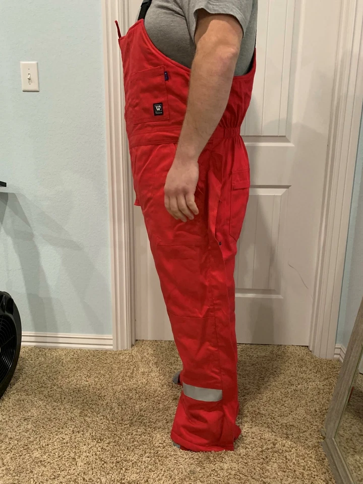 Wenaas USA Flame Retardant Fire Resistant FR Heavy Work Overalls ARC Cat 2 RED - Image 2 of 4