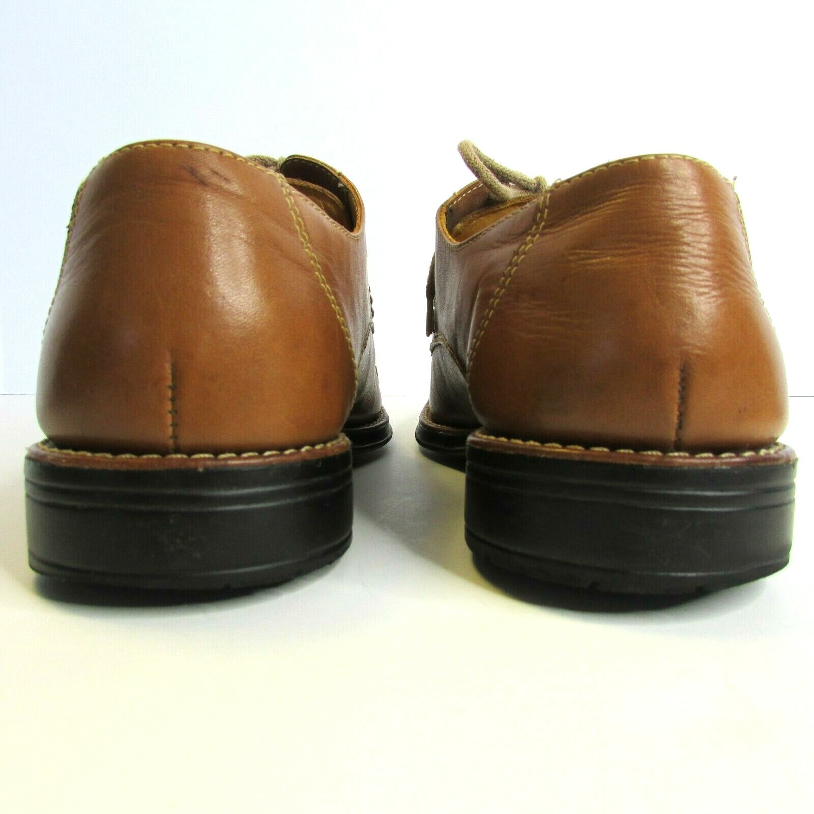 SAOLA Sandro Moscoloni scarpe uomo taglia 8EEE punta a cappuccio derby Oxford pelle marrone