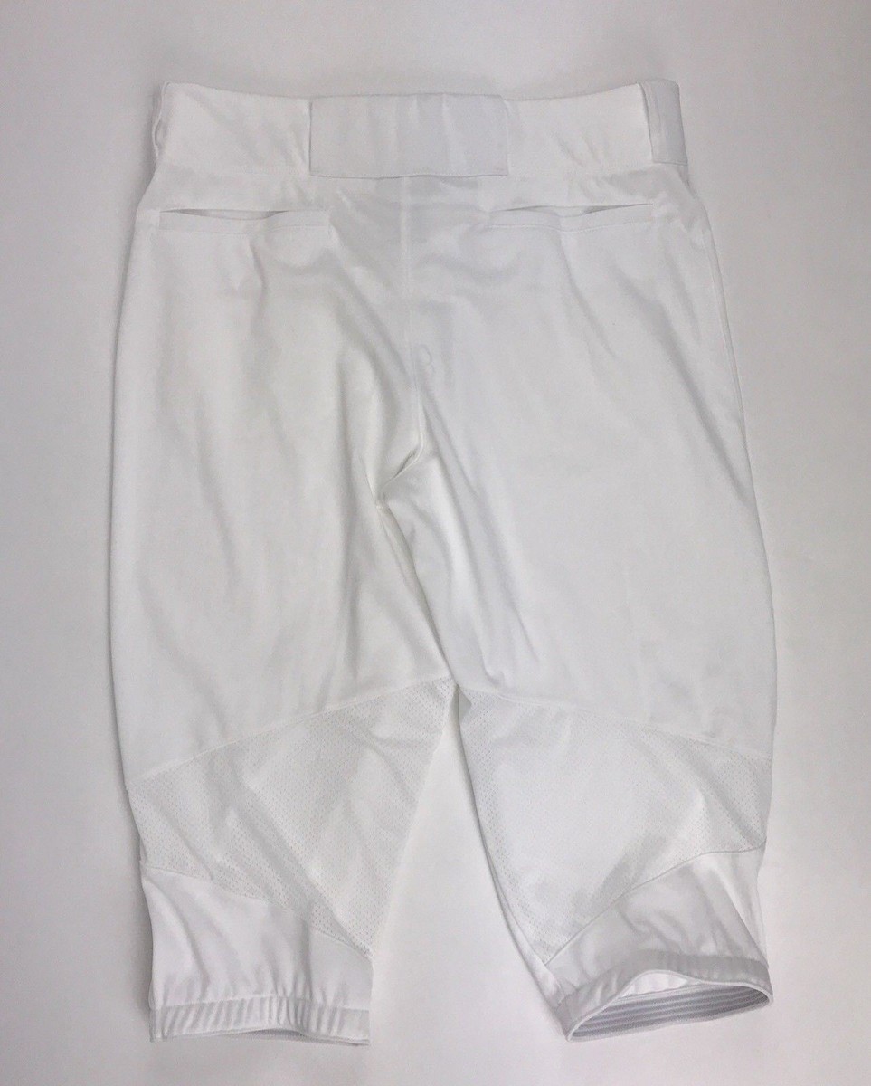 Nike Vapor Pro High Pants Half Knee Baseball White 747240 Sz Large