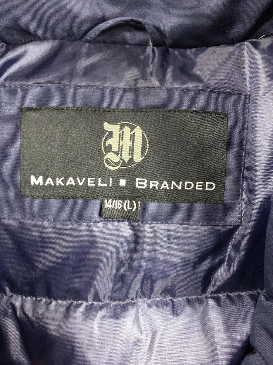 Vintage Makaveli Tupac Shakur Winter Puffer Coat Jacket Youth