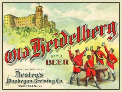 Old Heidelberg Beer, Waukegan, Illinois NEW METAL SIGN: 9 x 12'' Free Shipping