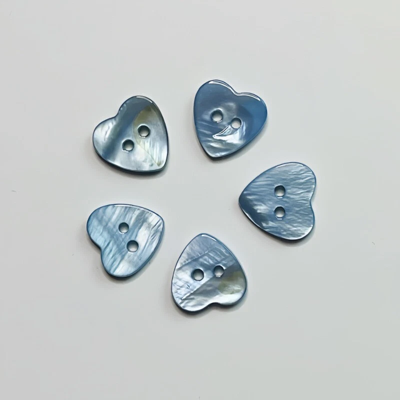20pcs DIY Natural Shell 2-hole Flat Button Heart Garment Sewing Craft Accessory - Image 3 of 4