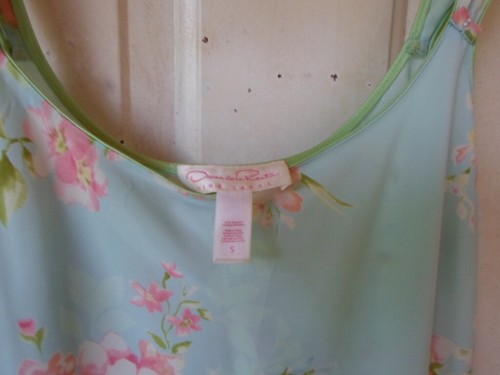Oscar De La Renta Pink Label Sheer Sleeveless Floral Nightgown Size Small - Picture 6 of 6