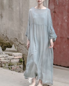 casual silk maxi dress