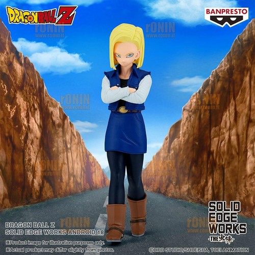 ANDROID C-18 - SOLID EDGE WORKS - DRAGON BALL Z BANPRESTO FIGUR 17cm BRANDNEU - Bild 7 von 7
