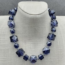 Robert Rose Beaded Statement Necklace Purple ...